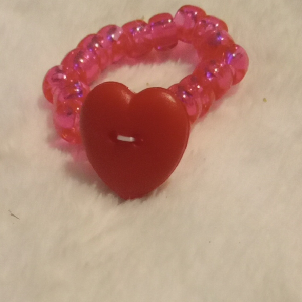 Red Heart Beaded Bracelet